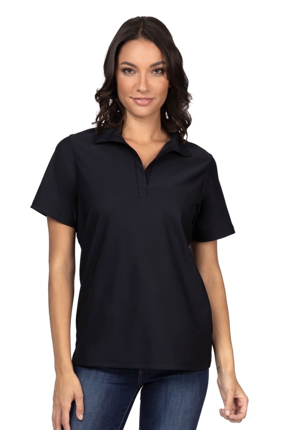 Women's Polo Shirt, Black, Large