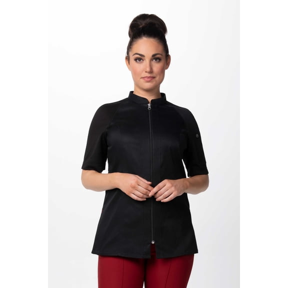 Chef Works Womens Arcadia Chef Coat (CBZ04WBLKS)