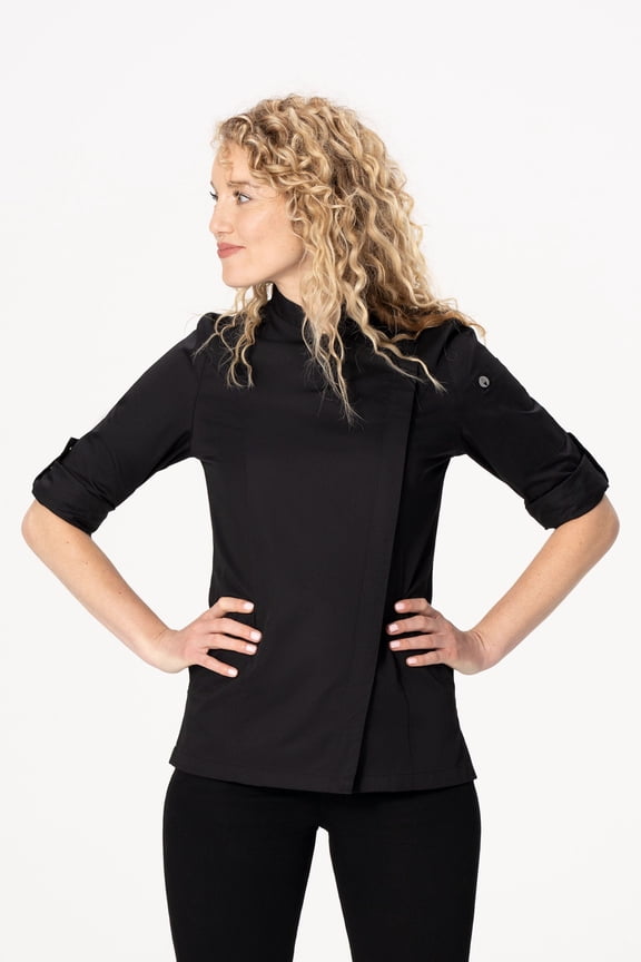 Womens Lansing Chef Coat (BCWMC007BLK3XL)