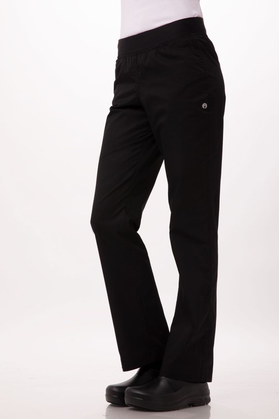 Womens Lightweight Slim Chef Pants (PBN01WBLKS)