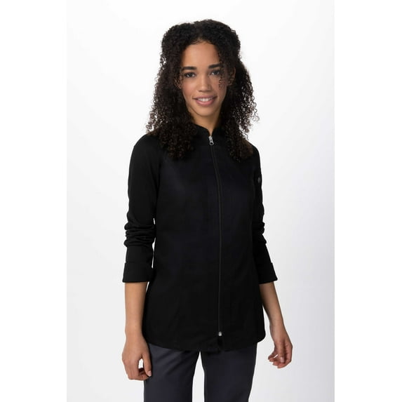 Chef Works Womens Nepal Chef Coat (CBZ02WBLKL)