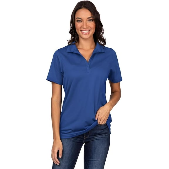 Chef Works Women's Polo Shirt, Royal Blue, Small