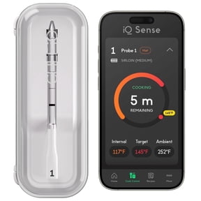 iQ Sense by CHEF iQ Smart Wireless Thermometer, WiFi Unlimited Range, 5 Sensors, Ultra-Thin Probe - Gen 3