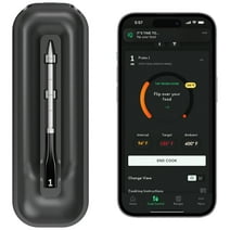 Chef iQ Smart Wireless Meat Thermometer, Unlimited Range, Bluetooth & Wifi, - 1 Probe Set with Smart Hub