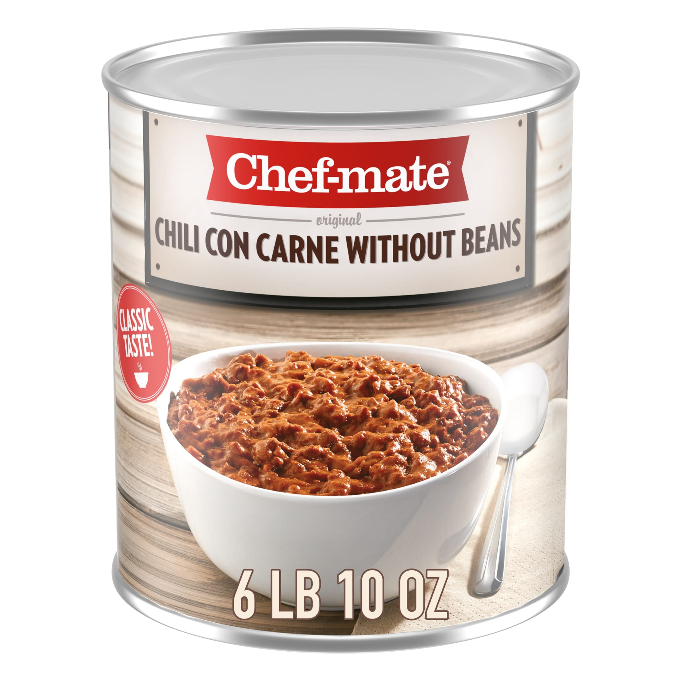 Chef-mate Chili Con Carne without Beans, 106 oz Can