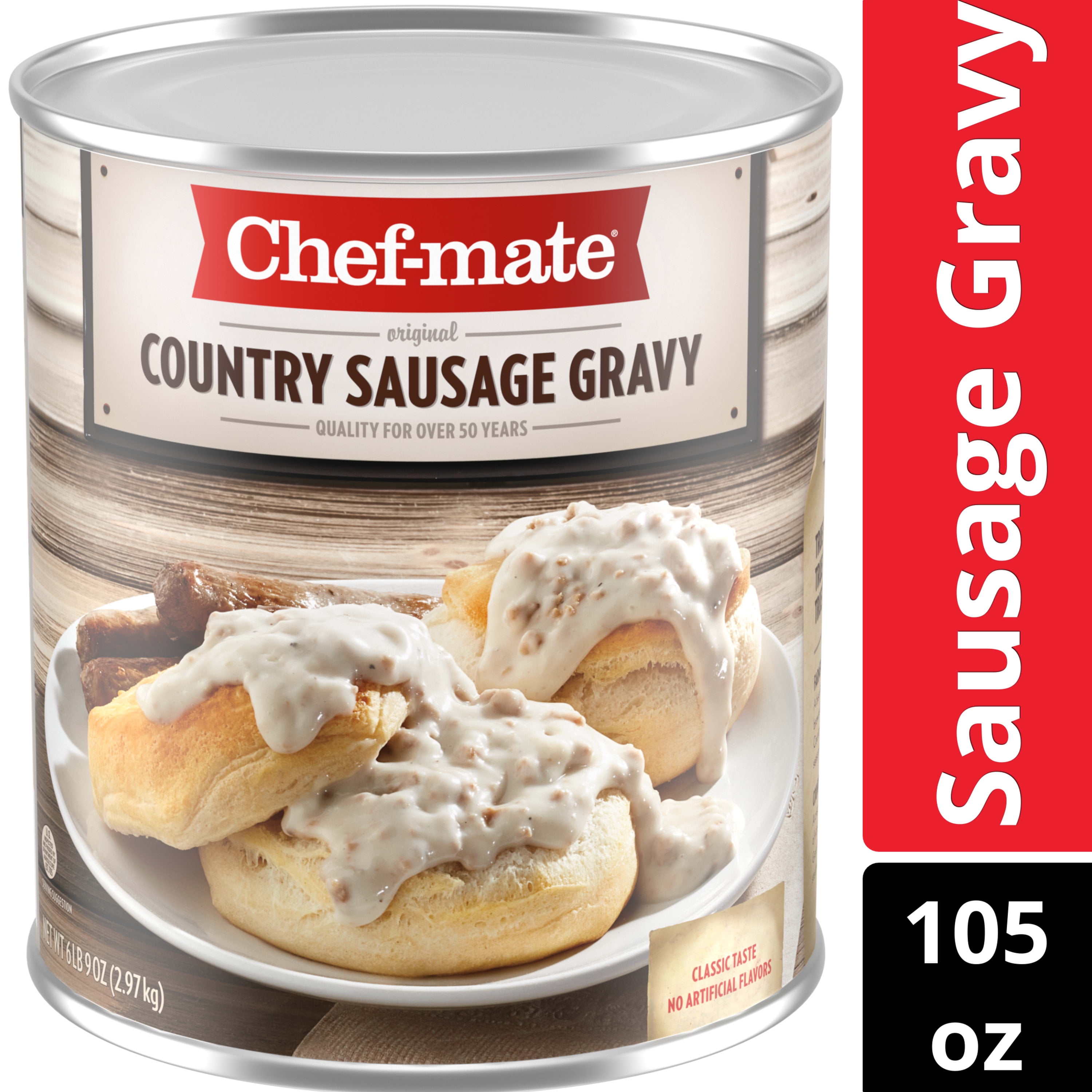 Chef-mate No Artificial Flavors Country Sausage Gravy, 105 oz Can