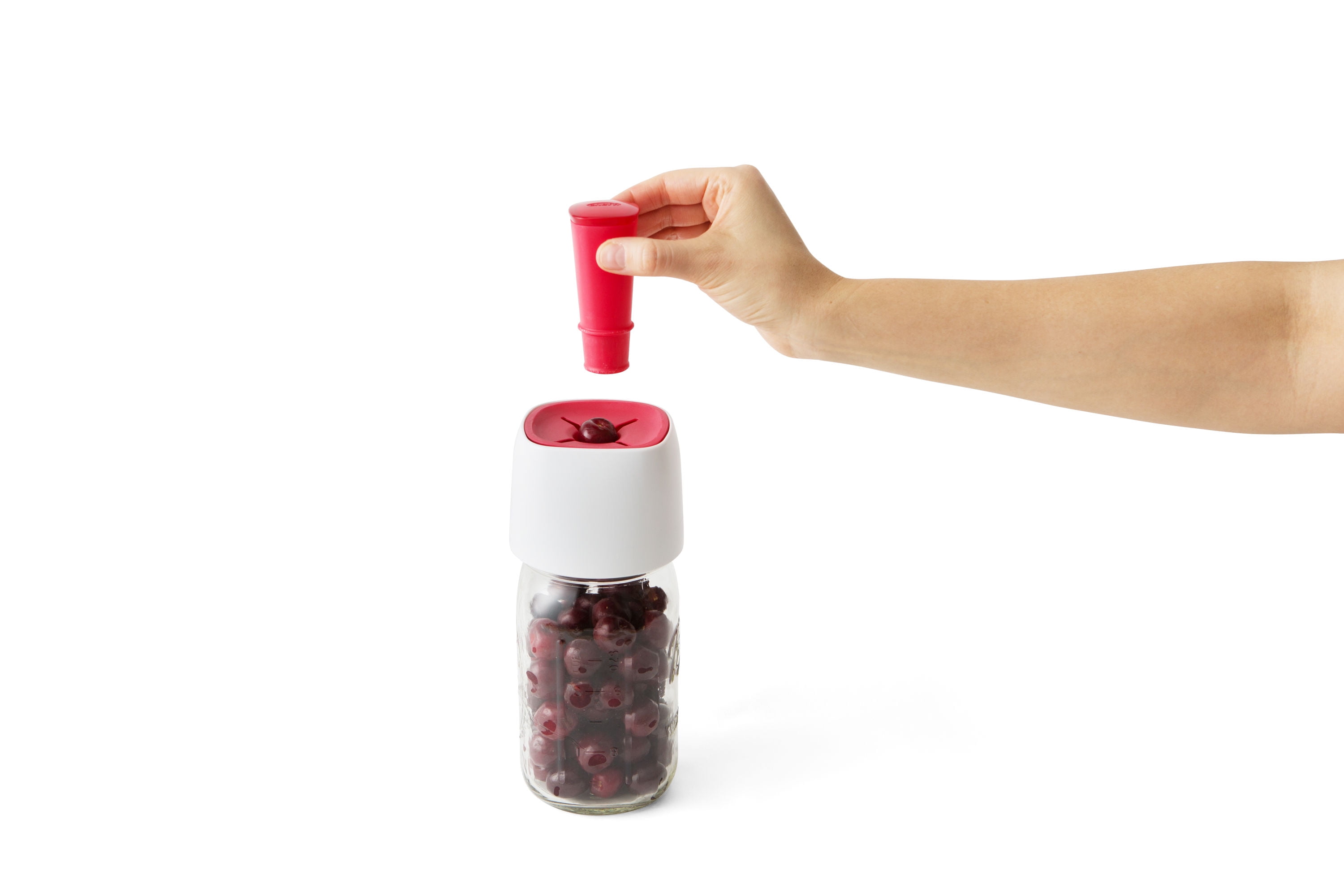 Chef'n Cherry Pitter Preserve Prep Lid and Jar