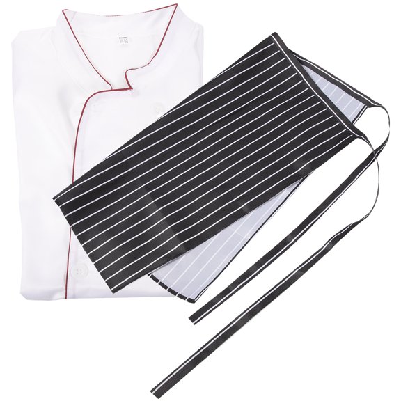 Chef's Apron Aprons Kitchen Utensil Catering Restaurants Canteen Uniforms Women Half White Cloth Work Men's Women's