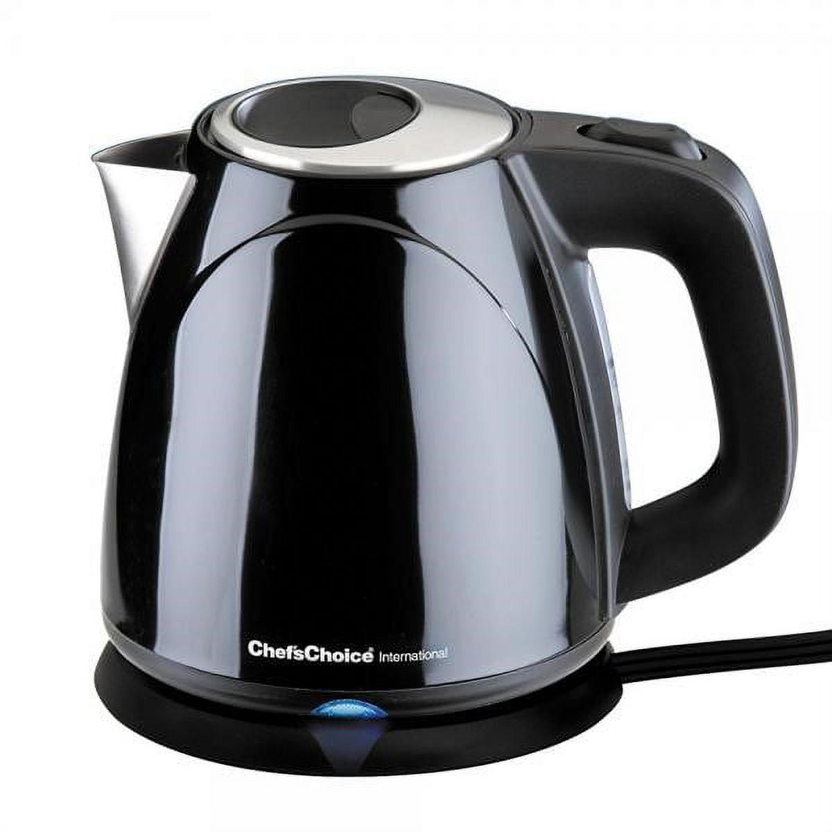 Chef's Choice 1 Quart Stainless Steel Cordless Electric Tea Kettle - Black
