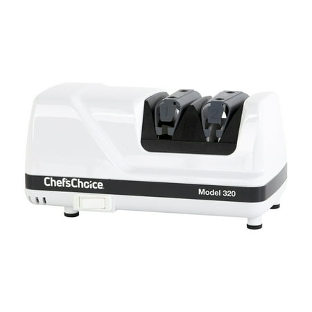 Chef'sChoice - Model 320 FlexHone Professional Compact Electric Knife Sharpener with Diamond Abrasives & Precision Angle Control - White