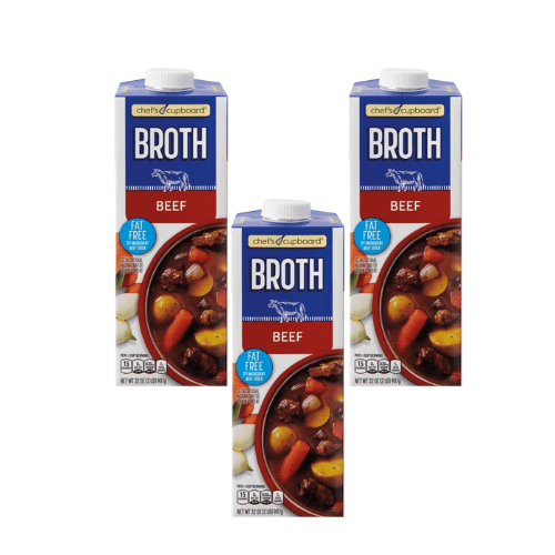 Chef's Cupboard Beef Broth Fat Free 3 Pack 32 oz
