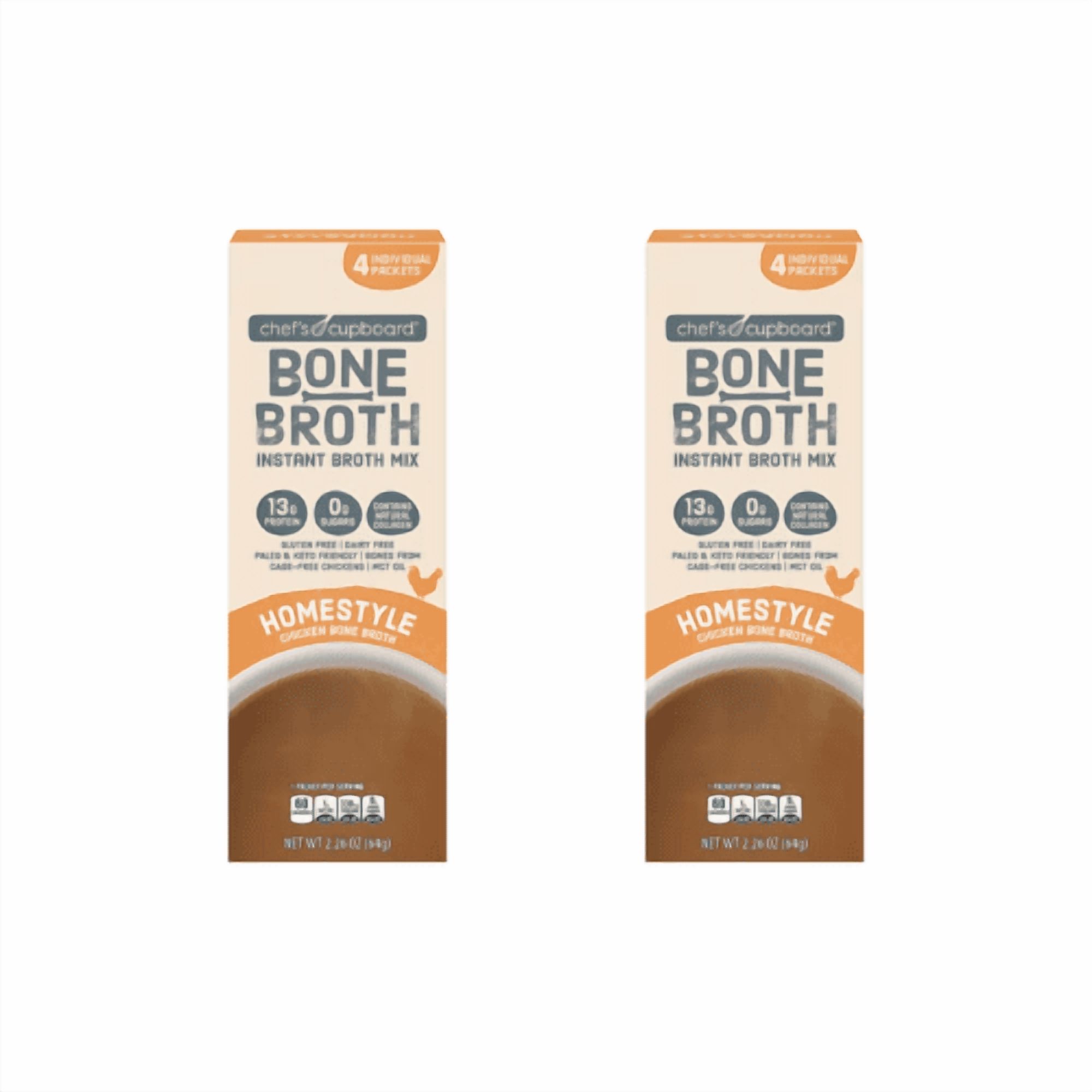 Chef's Cupboard Bone Broth Homestyle Instant Broth Mix, 2 Packets, 2.26 oz