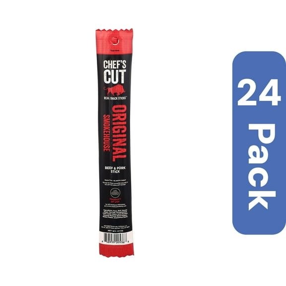 Chef's Cut Original Smokehouse Snack Stick 1 oz Pack Of 24