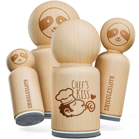 Chef's Kiss Compliment Cook Perfect Rubber Stamp for Stamping Crafting Planners - 1-1/4 Inch Large