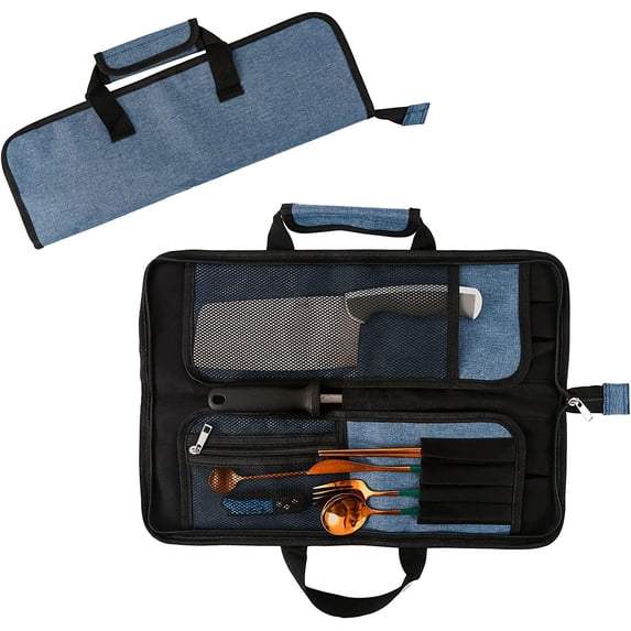 Chef’s Knife Roll Bag, Heavy Duty Oxford Chef Knife Bag, Portable 13 ...