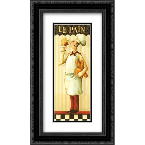 Chef's Masterpiece III 2x Matted 12x24 Black Ornate Framed Art Print by Lisa Audit