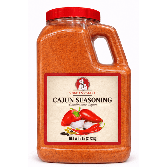 Chefs Quality Cajun Seasoning, 6 lb (2.72 kg) Bulk Cajun Spice Blend