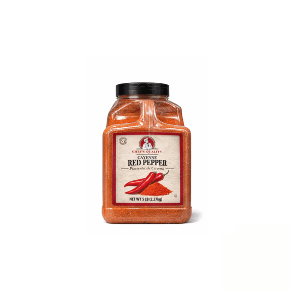 Chefs Quality Cayenne Red Pepper Bulk Spice, 5 lb Container