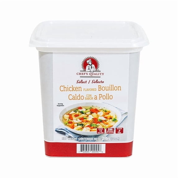 Chef’s Quality Chicken Flavor Soup Base 2 lb Tub Concentrated Chicken Bouillon for Broth Soups & Cooking