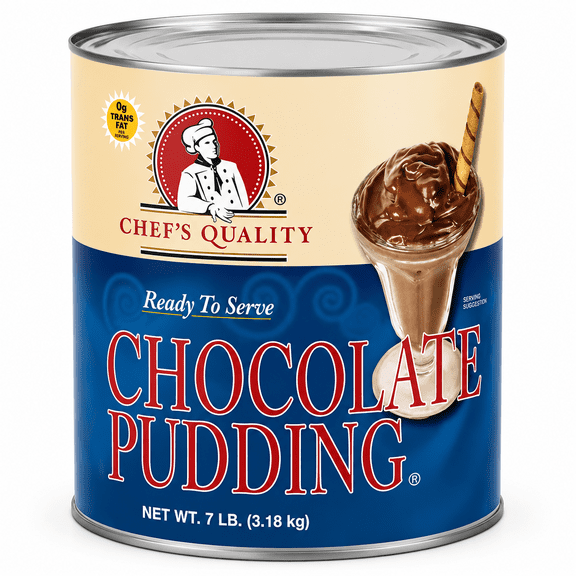 Chef's Quality Chocolate Pudding, #10 Can, 106 oz, Ready-to-Serve Dessert Pudding