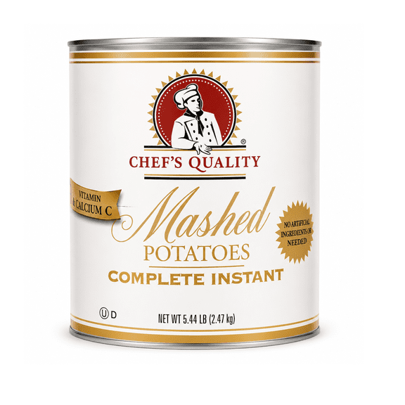 Chef's Quality Complete Mashed Potatoes, #10 Can, 95 oz, Instant Mashed Potato Mix