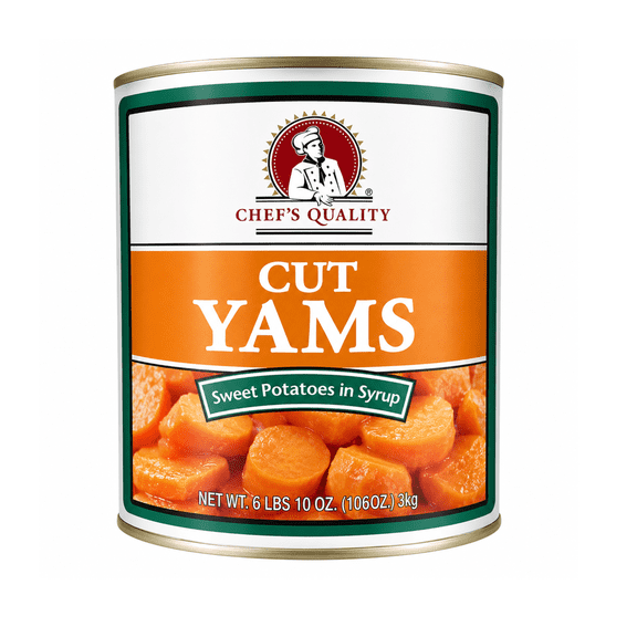 Chef's Quality Cut Yams, #10 Can, 106 oz, Ready-to-Use Canned Yams