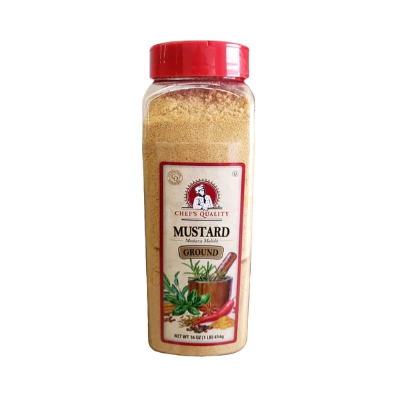 Chef's Quality Premium Ground Dry Mustard Seed Powder 16 oz - Pack of 1