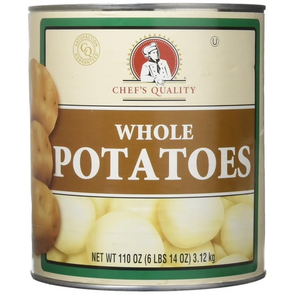 Chefs Quality Premium Whole Potatoes, Tender & Ready-to-Use, Bulk Foodservice #10 Can, 110 oz