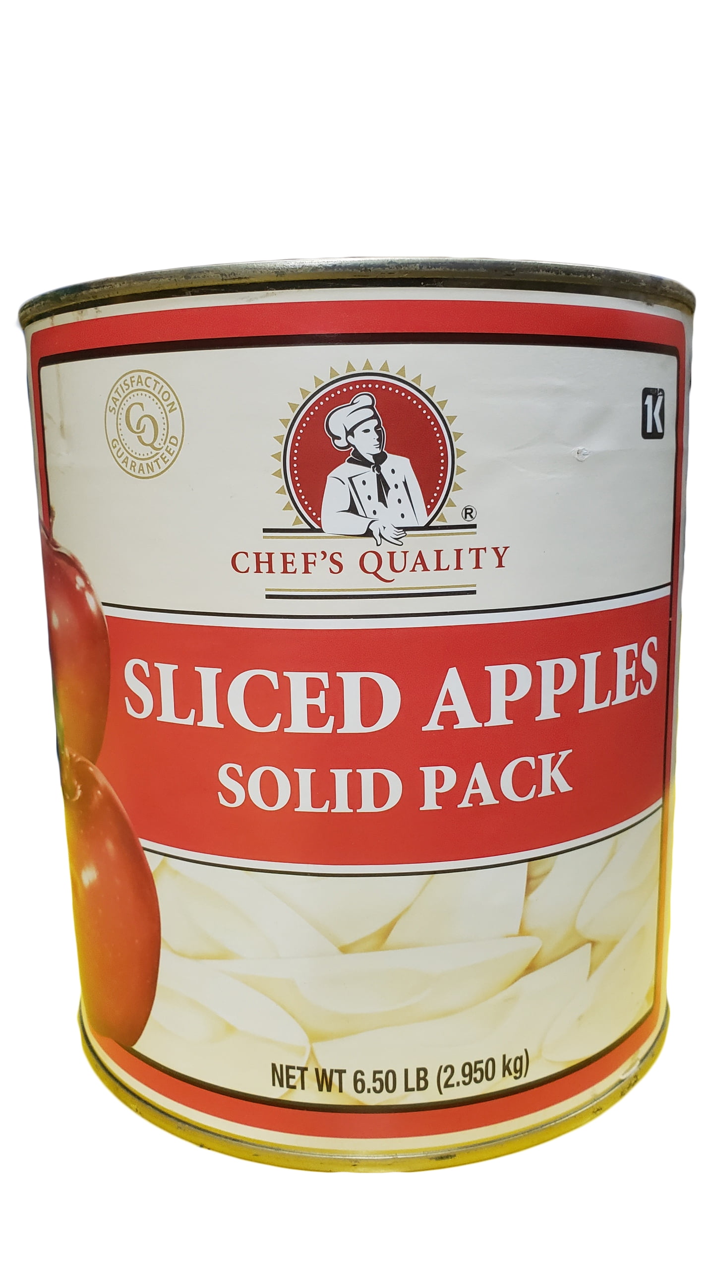 Chef's Quality Sliced Apples | Solid Pack | Kosher | 6.50 lb