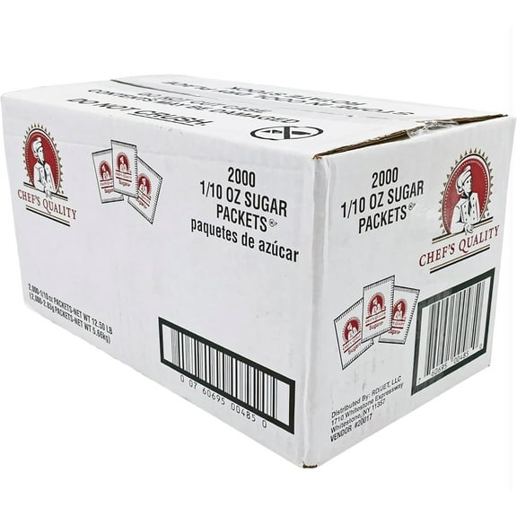 Chef's Quality Sugar Packets, 2000 ct., 10 oz