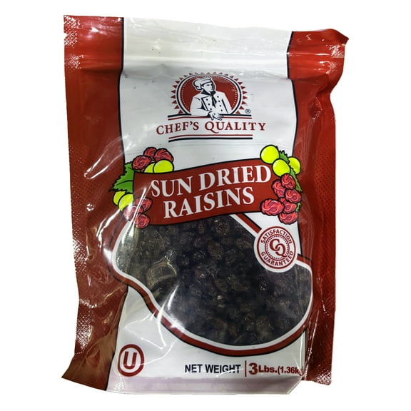 Chef's Quality Sun Dried Raisins | Kosher | 3 lb