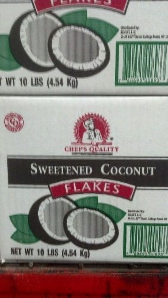 Chef's Quality Sweetened Coconut Flakes 10 Lb (2 Pack)