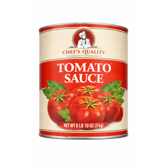 Chefs Quality Tomato Sauce, Smooth Italian-Style Cooking Sauce, 6 lb 10 oz Can