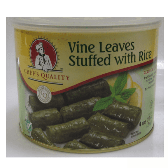 Chefs Quality Vine Leaves Stuffed with Rice 4 lb Mediterranean Dolma