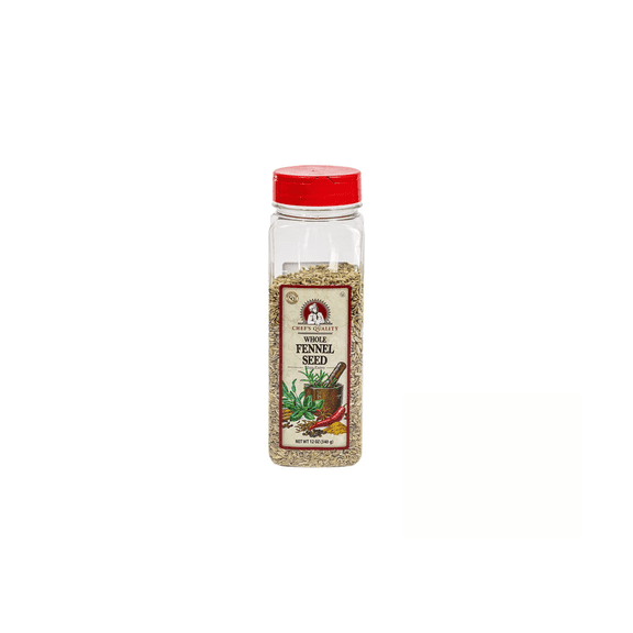 Chefs Quality Whole Fennel Seed, 12 oz Jar, Aromatic Spice for Cooking & Seasoning