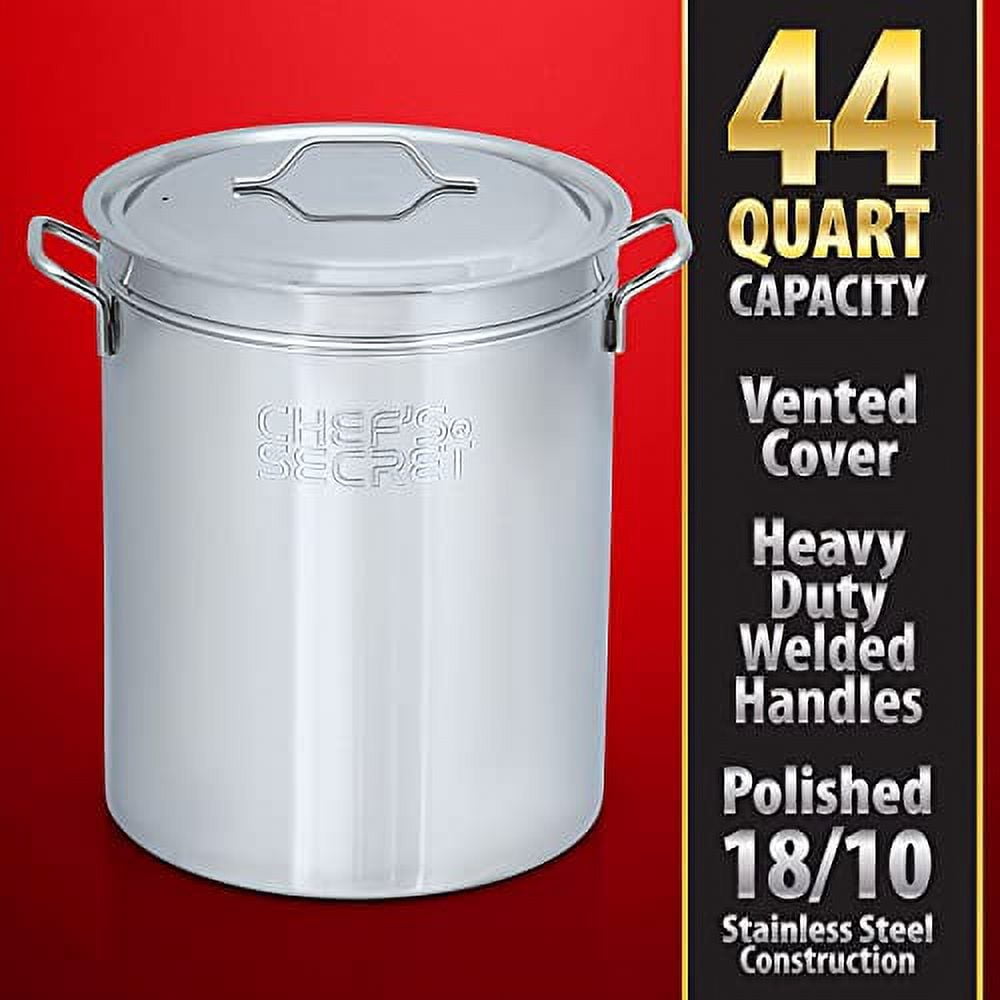Chef's Secret 44 Quart Stainless Steel Stockpot w/Basket Perfect for ...