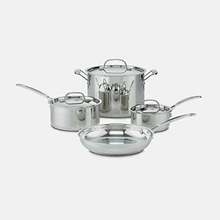 FJK Chef's Classic Stainless Steel Cookware Set 77-7P1 - Nonstick Mirror Finish - 7 Piece