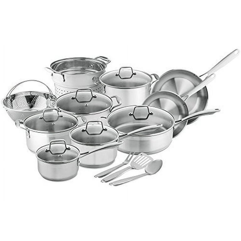 Luxury Professional “304” Grade Stainless Steel Complete Cookware Set -  Premium Design - All Stovetops Incl. Induction (9 pcs - Bronze)