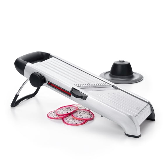 Chef's Steel Mandoline Slicer 2.0 with Angled Blade and Multiple Cut Options