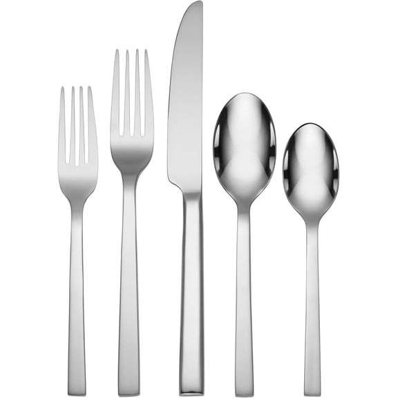 Chef's Table 20 Piece Everyday Flatware, Service for 4, 18/0 Stainless Steel, Silverware Set