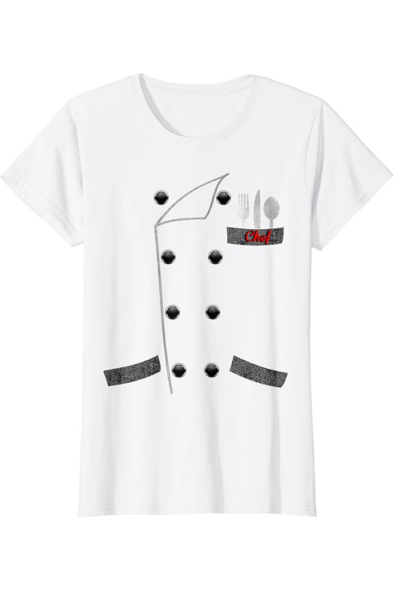 Chef's Uniform Jacket TShirt Chef Dad Gift Culinary T-Shirt