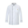 Chef‘s Work Clothes Men‘s Long Sleeve Chef‘s Clothes Back Kitchen