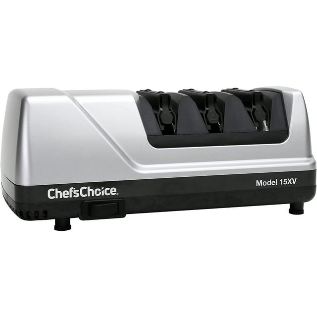 Chef'sChoice 15XV Prof. Electric Knife Sharpener w/ Diamond Abrasives, 3 Stages, Grey