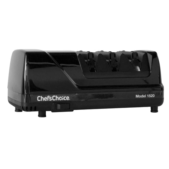 Chef'sChoice Model 1520 AngleSelect Professional Electric Knife Sharpener for Straight Edge and Serrated Knives, Black