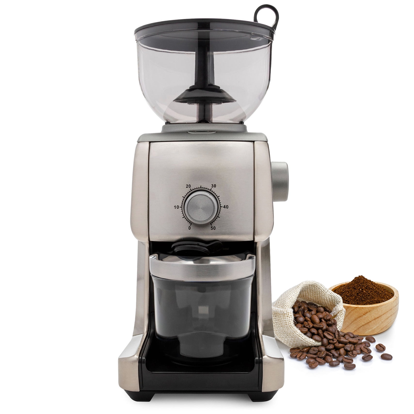 OXO 16 oz. Stainless Steel Conical Coffee Grinder with Adjustable Settings  8717000 - The Home Depot