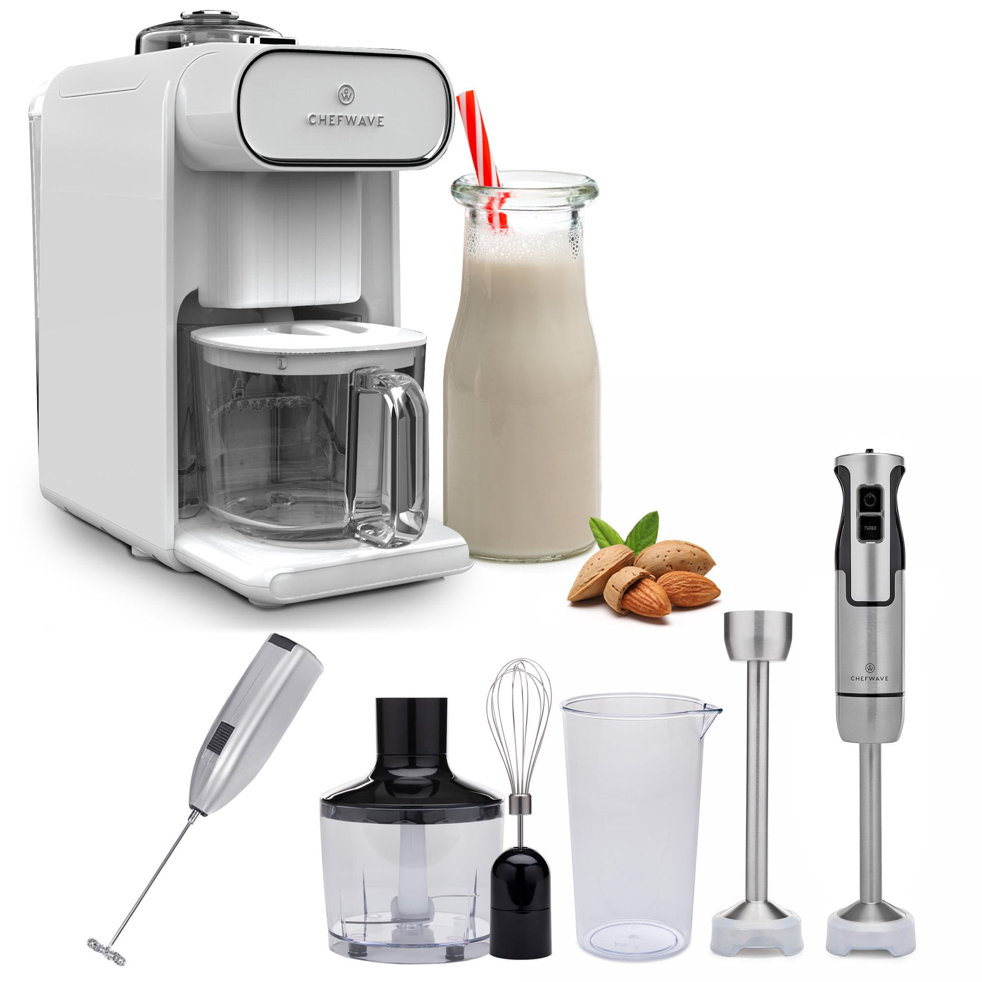 ChefWave Milkmade NonDairy Milk Maker with 9Speed Immersion Hand