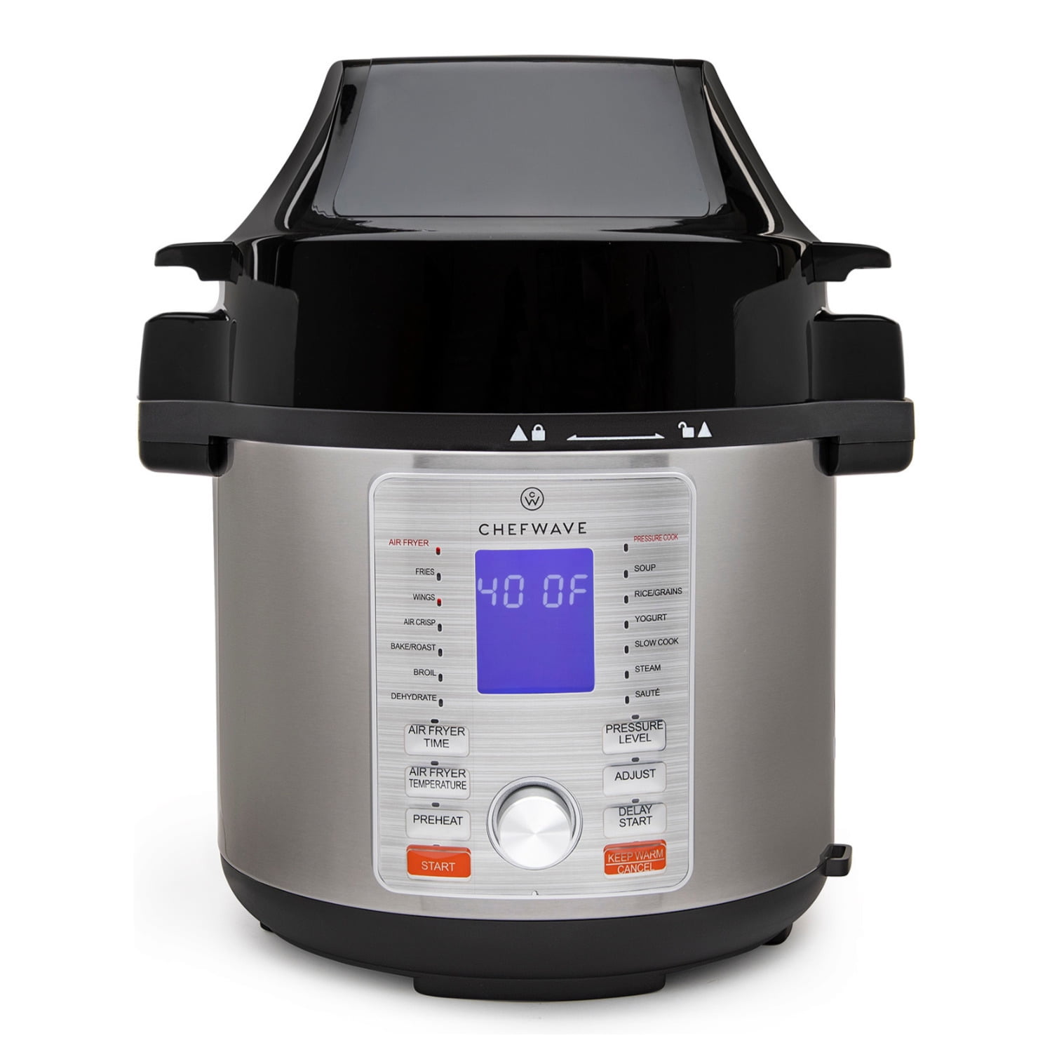 VQVG BU0995S-2837mn Pressure Cooker Air Fryer Combo - All-in-1 Multi-Cooker  with Pressure