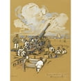 thumbnail image 1 of Cheffer French Artillery Gun Battery WWI War Painting Extra Large Art Print Wall Mural Poster Premium XL, 1 of 3