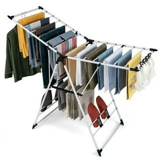 Danya B Folding Wall Mounted Drying Rack - White