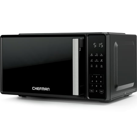 Chefman Countertop Microwave Oven 0.7 Cu. Ft., 700 Watts with 3 Presets and 10 Power Levels - Black